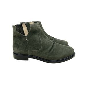 Kelsi Dagger Pine Latch Suede Leather Side Zip Ankle Bootie Women's Sz 5.5 NWOB